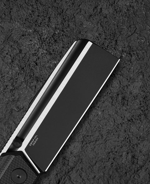BESTECH TARDIS G10 Handle: 3.15" Black DLC+Satin D2 Blade Liner Lock BG54A