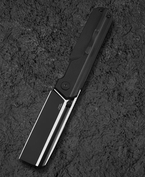 BESTECH TARDIS G10 Handle: 3.15" Black DLC+Satin D2 Blade Liner Lock BG54A