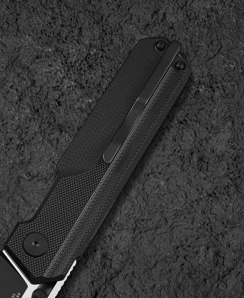 BESTECH TARDIS G10 Handle: 3.15" Black DLC+Satin D2 Blade Liner Lock BG54A