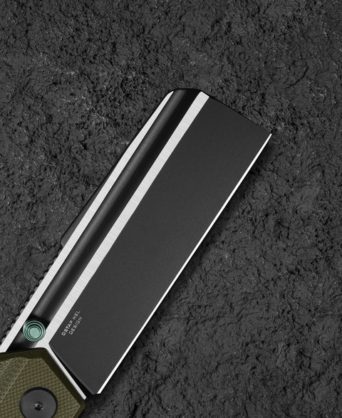 BESTECH TARDIS G10 Handle: 3.15" Black DLC+Satin D2 Blade Liner Lock BG54C