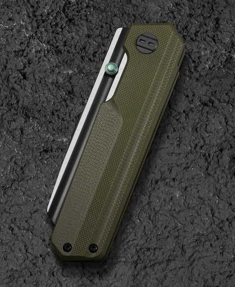 BESTECH TARDIS G10 Handle: 3.15" Black DLC+Satin D2 Blade Liner Lock BG54C
