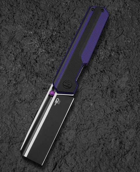 BESTECH TARDIS G10 Handle: 3.15" Black DLC+Satin D2 Blade Liner Lock BG54D