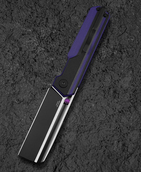 BESTECH TARDIS G10 Handle: 3.15" Black DLC+Satin D2 Blade Liner Lock BG54D