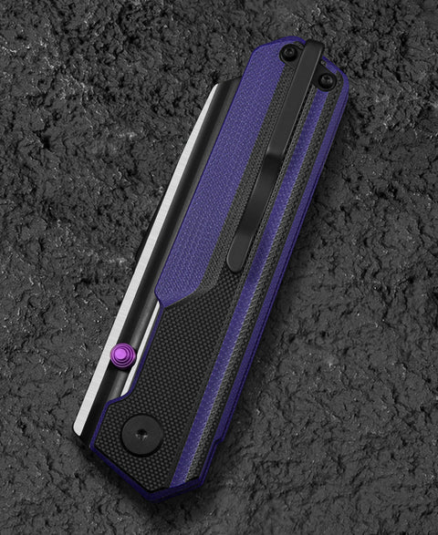 BESTECH TARDIS G10 Handle: 3.15" Black DLC+Satin D2 Blade Liner Lock BG54D