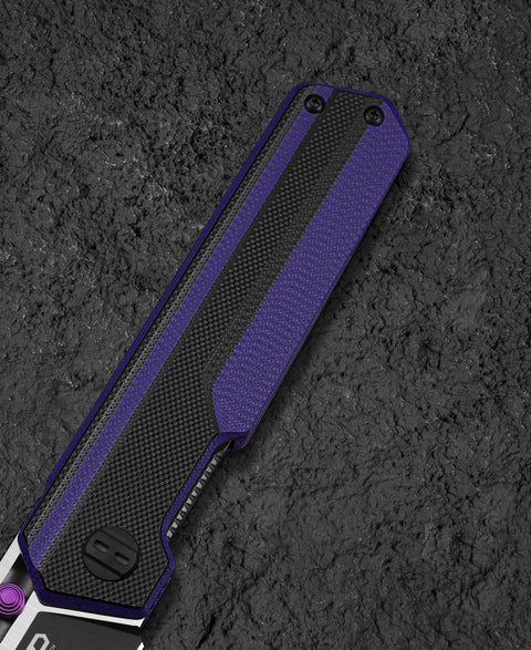 BESTECH TARDIS G10 Handle: 3.15" Black DLC+Satin D2 Blade Liner Lock BG54D