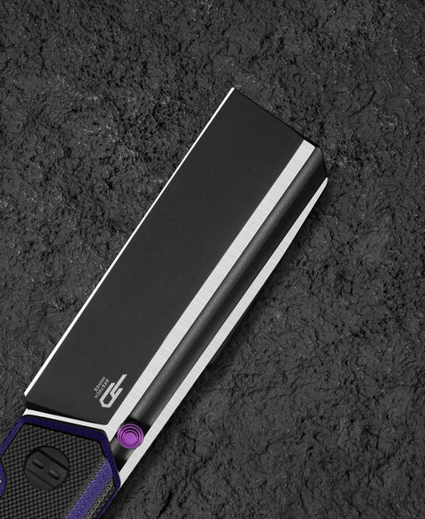 BESTECH TARDIS G10 Handle: 3.15" Black DLC+Satin D2 Blade Liner Lock BG54D