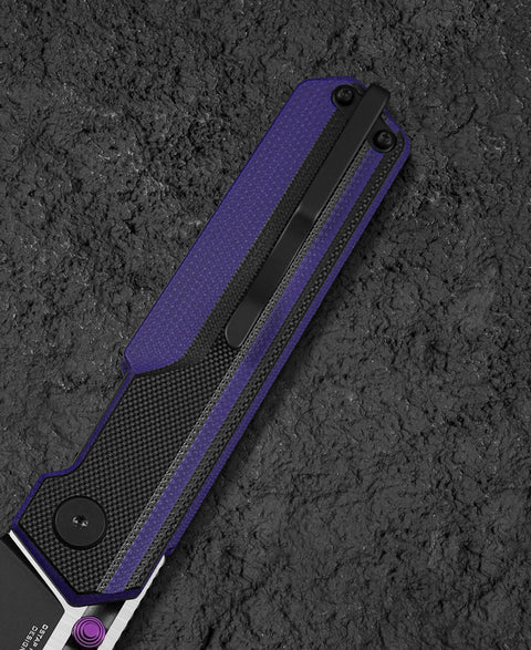 BESTECH TARDIS G10 Handle: 3.15" Black DLC+Satin D2 Blade Liner Lock BG54D
