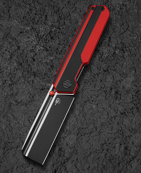 BESTECH TARDIS G10 Handle: 3.15" Black DLC+Satin D2 Blade Liner Lock BG54E