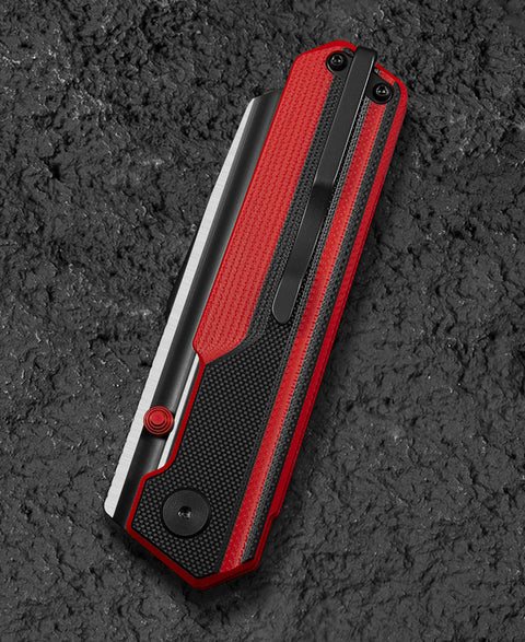 BESTECH TARDIS G10 Handle: 3.15" Black DLC+Satin D2 Blade Liner Lock BG54E