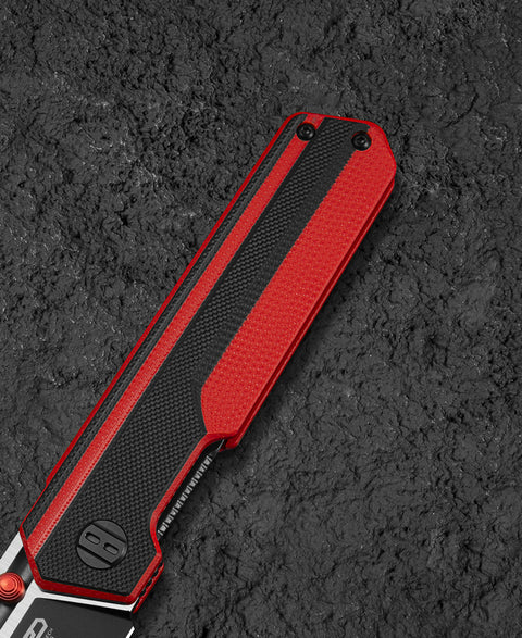 BESTECH TARDIS G10 Handle: 3.15" Black DLC+Satin D2 Blade Liner Lock BG54E