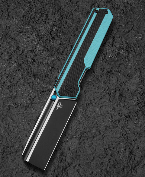 BESTECH TARDIS G10 Handle: 3.15" Black DLC+Satin D2 Blade Liner Lock BG54F