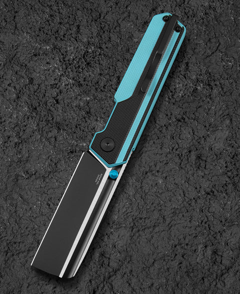 BESTECH TARDIS G10 Handle: 3.15" Black DLC+Satin D2 Blade Liner Lock BG54F