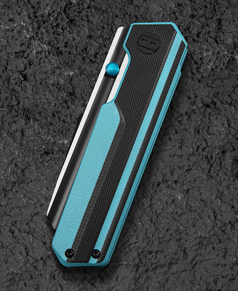 BESTECH TARDIS G10 Handle: 3.15" Black DLC+Satin D2 Blade Liner Lock BG54F