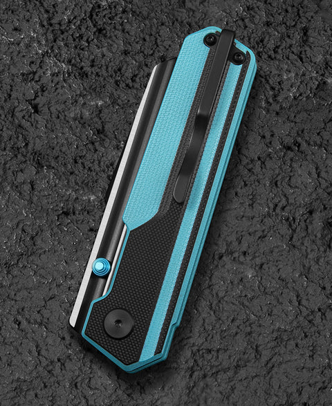 BESTECH TARDIS G10 Handle: 3.15" Black DLC+Satin D2 Blade Liner Lock BG54F