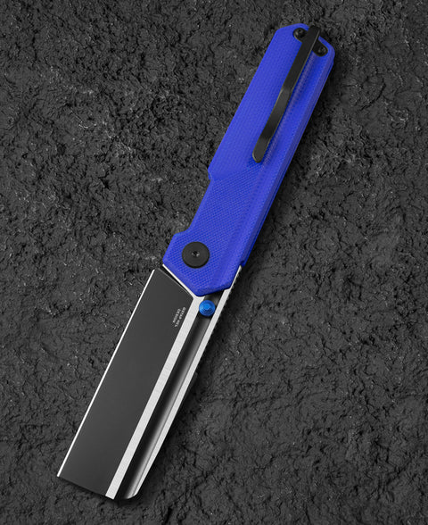 BESTECH TARDIS G10 Handle: 3.15" Black DLC+Satin D2 Blade Liner Lock BG54G