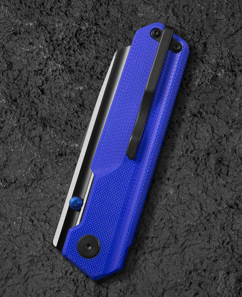 BESTECH TARDIS G10 Handle: 3.15" Black DLC+Satin D2 Blade Liner Lock BG54G