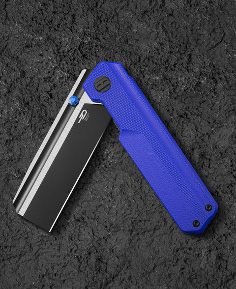 BESTECH TARDIS G10 Handle: 3.15" Black DLC+Satin D2 Blade Liner Lock BG54G