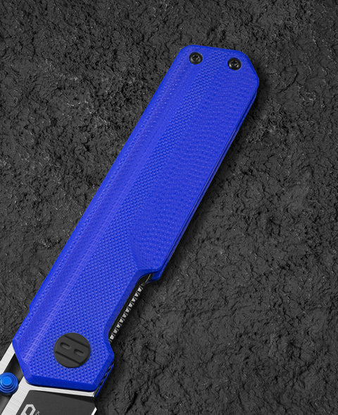 BESTECH TARDIS G10 Handle: 3.15" Black DLC+Satin D2 Blade Liner Lock BG54G