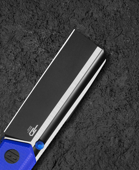 BESTECH TARDIS G10 Handle: 3.15" Black DLC+Satin D2 Blade Liner Lock BG54G