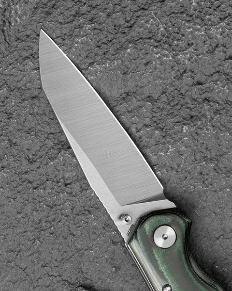 BESTECH SNAKEBIRD BG58A Green Micarta Handle 3.54" 14C28N Blade