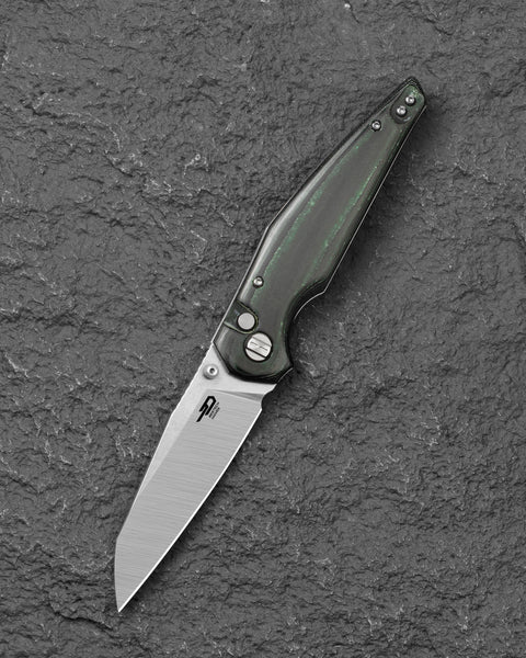BESTECH SNAKEBIRD BG58A Green Micarta Handle 3.54" 14C28N Blade