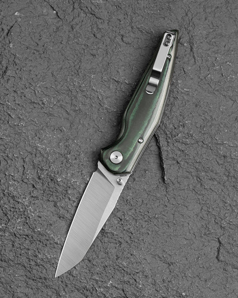 BESTECH SNAKEBIRD BG58A Green Micarta Handle 3.54" 14C28N Blade