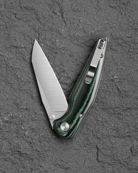 BESTECH SNAKEBIRD BG58A Green Micarta Handle 3.54" 14C28N Blade