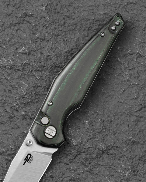 BESTECH SNAKEBIRD BG58A Green Micarta Handle 3.54" 14C28N Blade