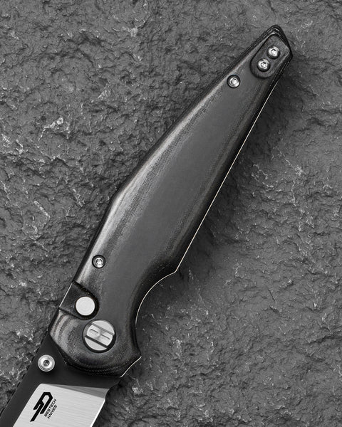BESTECH SNAKEBIRD BG58B Black Micarta Handle 3.54" 14C28N Blade