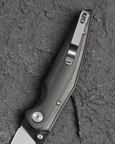 BESTECH SNAKEBIRD BG58B Black Micarta Handle 3.54" 14C28N Blade