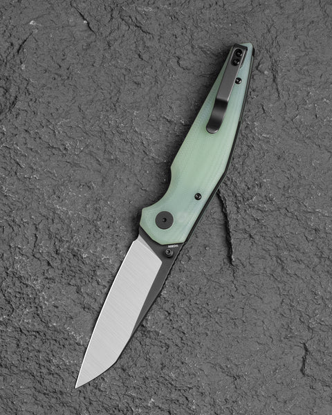 BESTECH SNAKEBIRD BG58D Transparent G10 Handle 3.54" 14C28N Blade