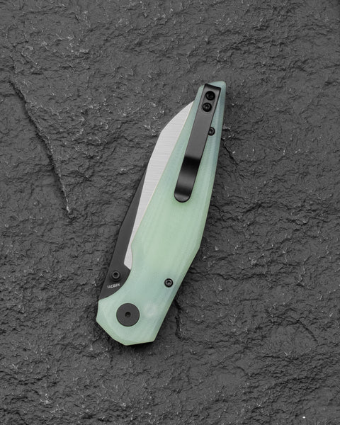 BESTECH SNAKEBIRD BG58D Transparent G10 Handle 3.54" 14C28N Blade