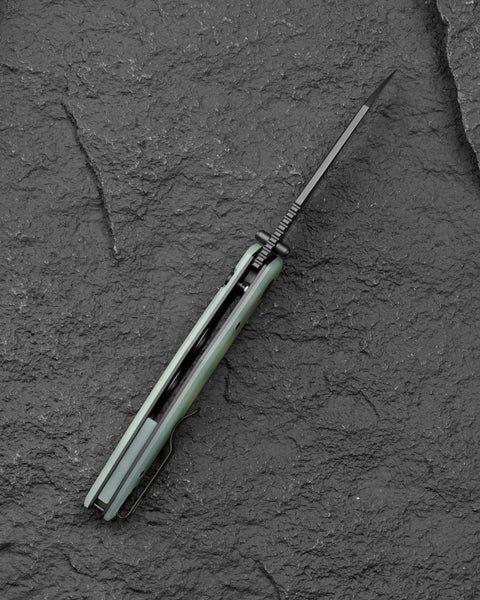 BESTECH SNAKEBIRD BG58D Transparent G10 Handle 3.54" 14C28N Blade