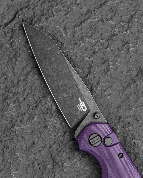 BESTECH SNAKEBIRD BG58E Purple G10 Handle 3.54" 14C28N Blade