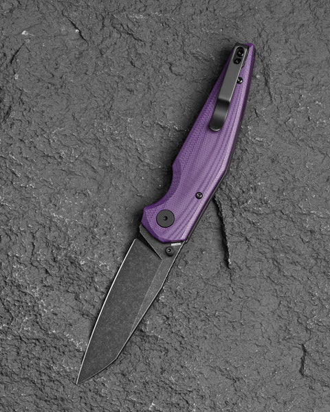BESTECH SNAKEBIRD BG58E Purple G10 Handle 3.54" 14C28N Blade