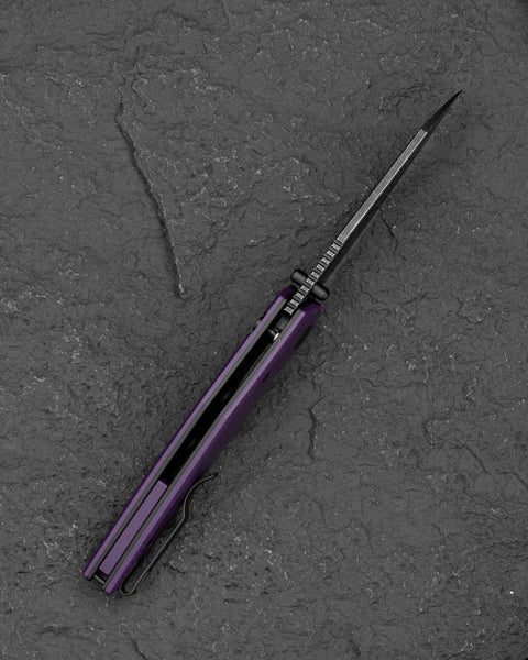 BESTECH SNAKEBIRD BG58E Purple G10 Handle 3.54" 14C28N Blade