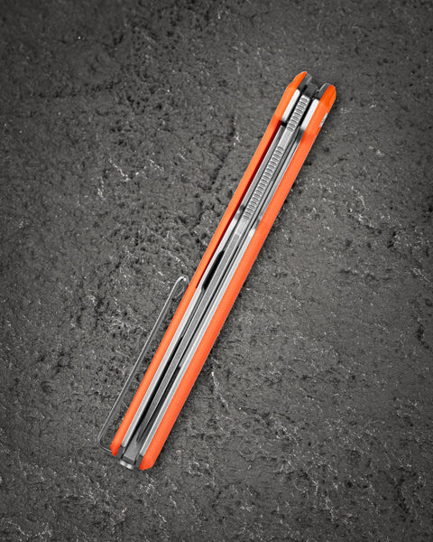 BESTECH DUOZ BG65B Orange G10 Handle: 3.34" 14C28N Blade, Liner Lock, Flipper