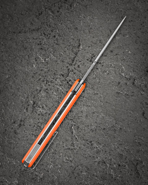BESTECH DUOZ BG65B Orange G10 Handle: 3.34" 14C28N Blade, Liner Lock, Flipper
