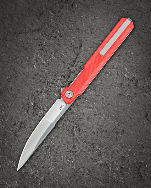 BESTECH DUOZ BG65C Red G10 Handle: 3.34" 14C28N Blade, Liner Lock, Flipper