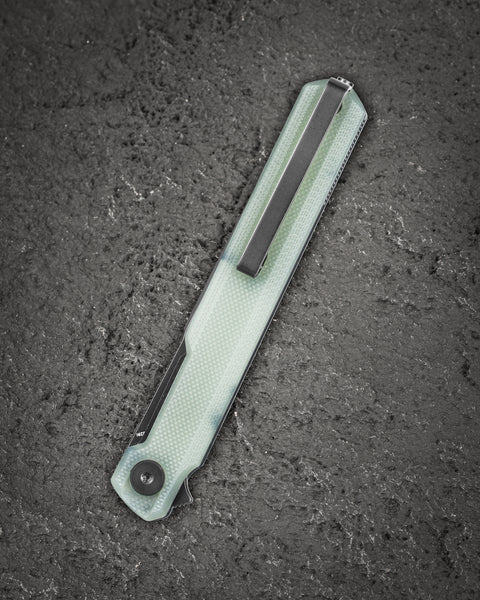BESTECH DUOZ BG65D Jade G10 Handle: 3.34" 14C28N Blade, Liner Lock, Flipper