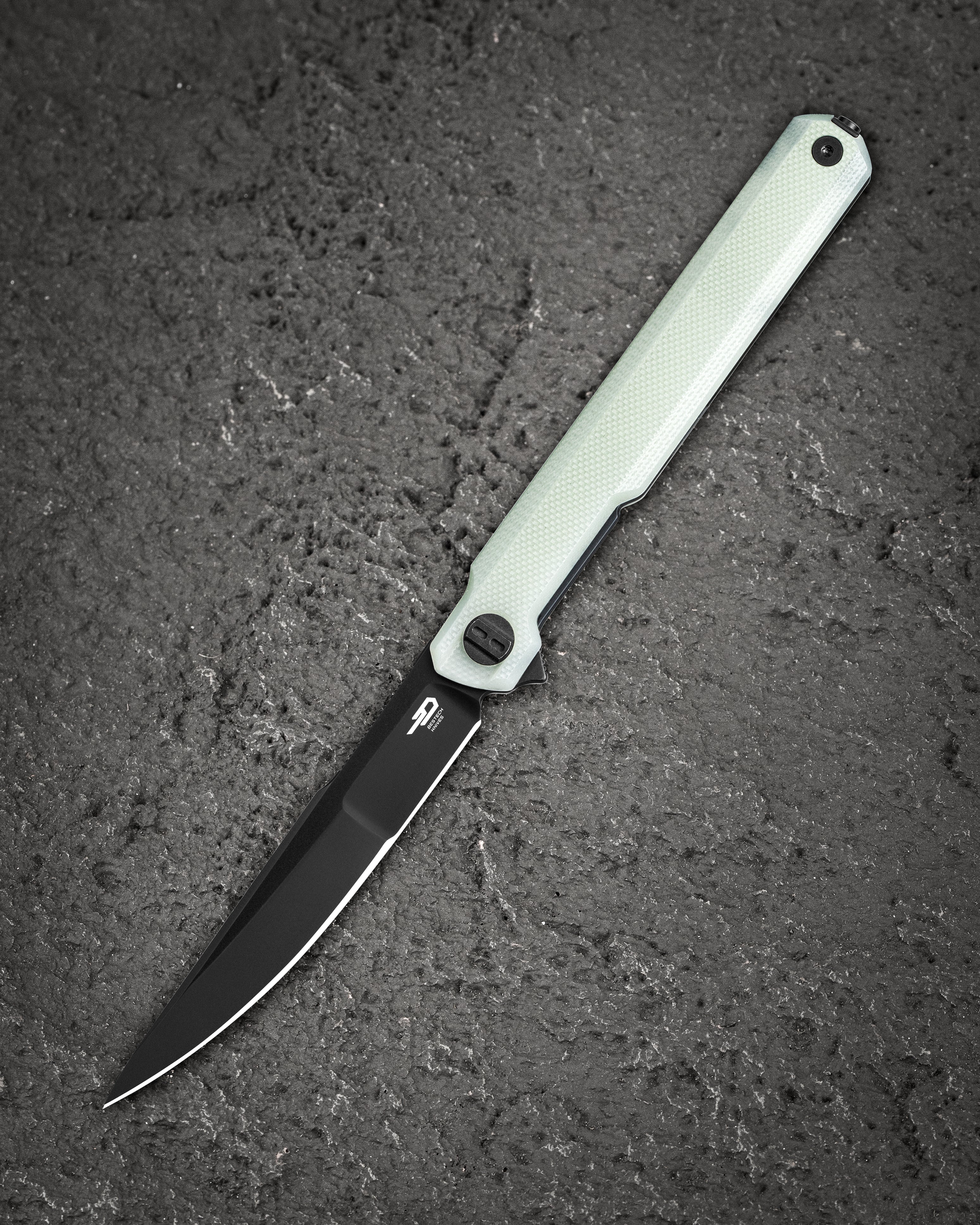 BESTECH DUOZ BG65D Jade G10 Handle: 3.34