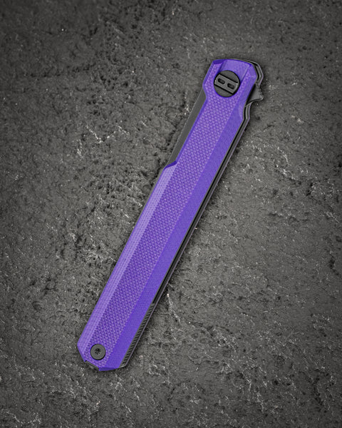 BESTECH DUOZ BG65E Purple G10 Handle: 3.34" 14C28N Blade, Liner Lock, Flipper