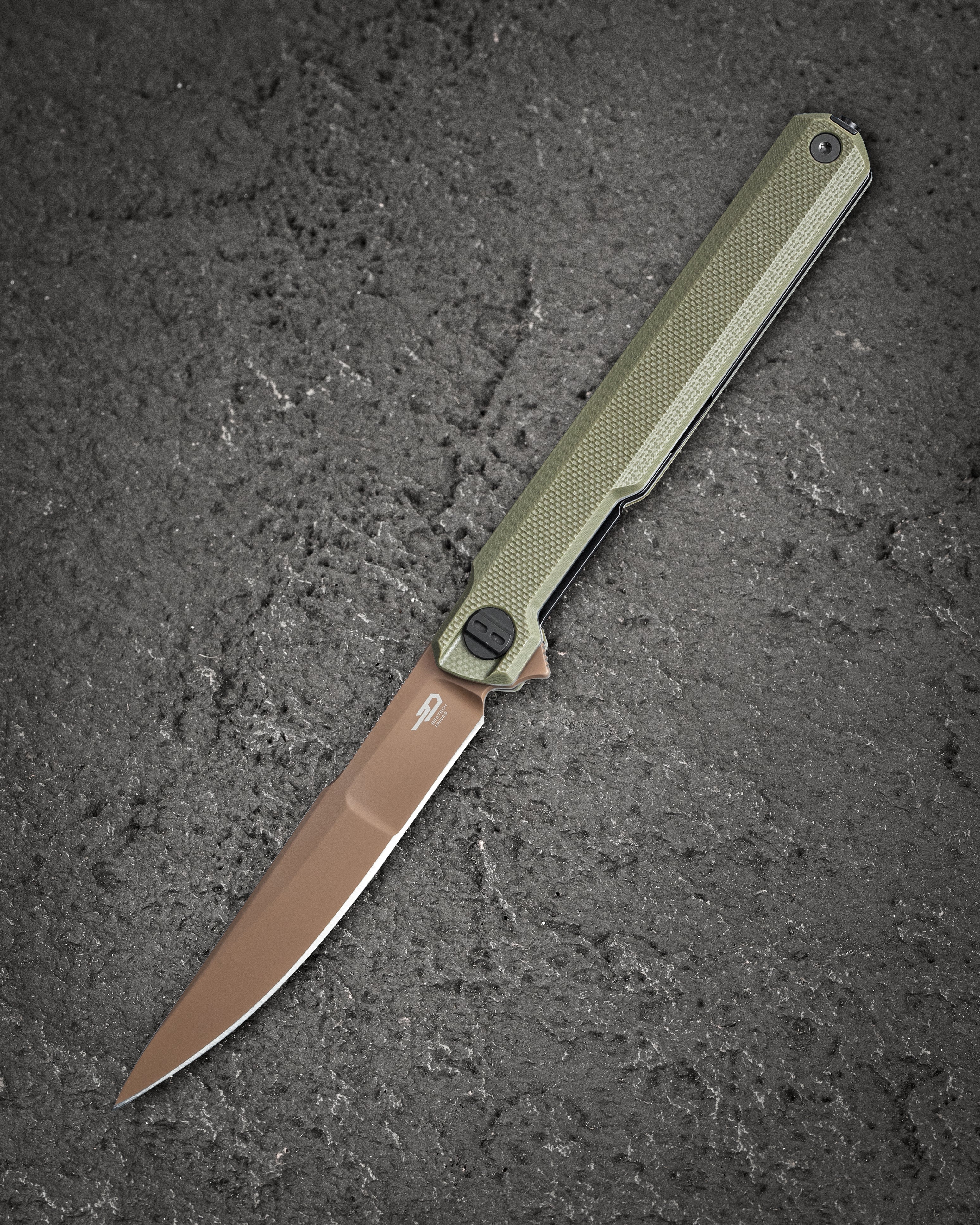BESTECH DUOZ BG65F OD Green G10 Handle: 3.34" 14C28N Blade, Liner Lock– Bestech Knives
