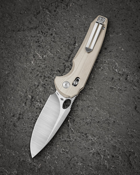 BESTECH NOCTAR BG66C Tan G10 Handle: 3.71'' 14C28N Blade