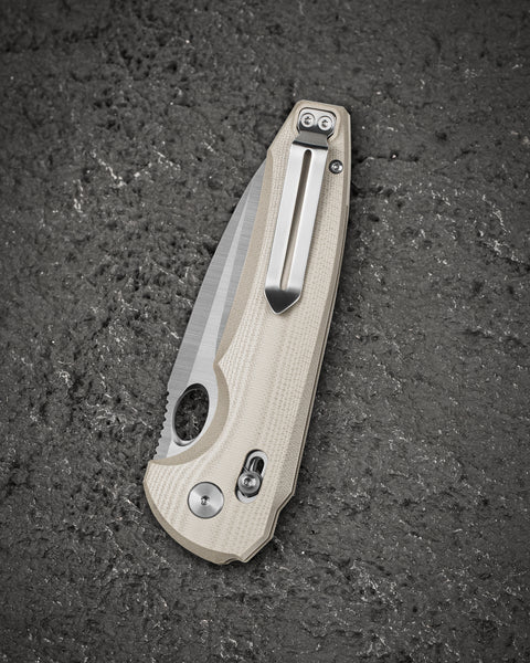 BESTECH NOCTAR BG66C Tan G10 Handle: 3.71'' 14C28N Blade