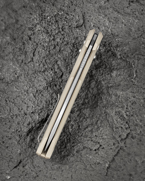 BESTECH NOCTAR BG66C Tan G10 Handle: 3.71'' 14C28N Blade