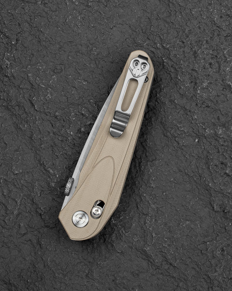 BESTECH MOTHUS BG67B Tan G10 Handle: 3.47" 14C28N Blade