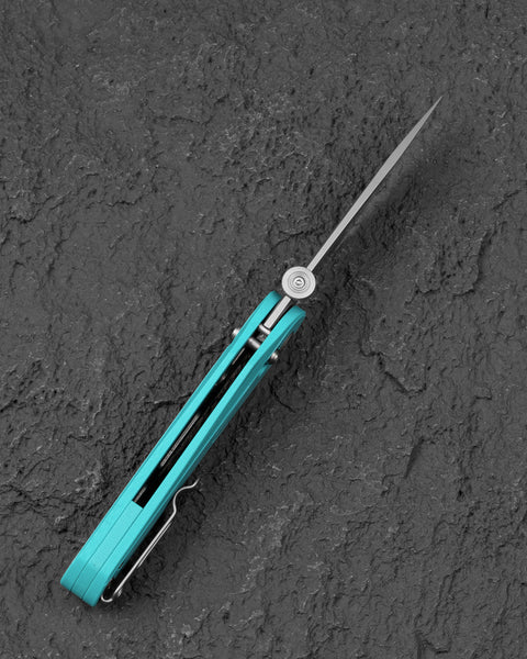 BESTECH MOTHUS BG67D Tiffany Blue G10 Handle: 3.47" 14C28N Blade