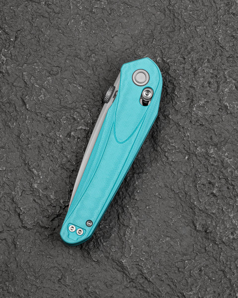 BESTECH MOTHUS BG67D Tiffany Blue G10 Handle: 3.47" 14C28N Blade