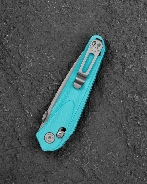BESTECH MOTHUS BG67D Tiffany Blue G10 Handle: 3.47" 14C28N Blade